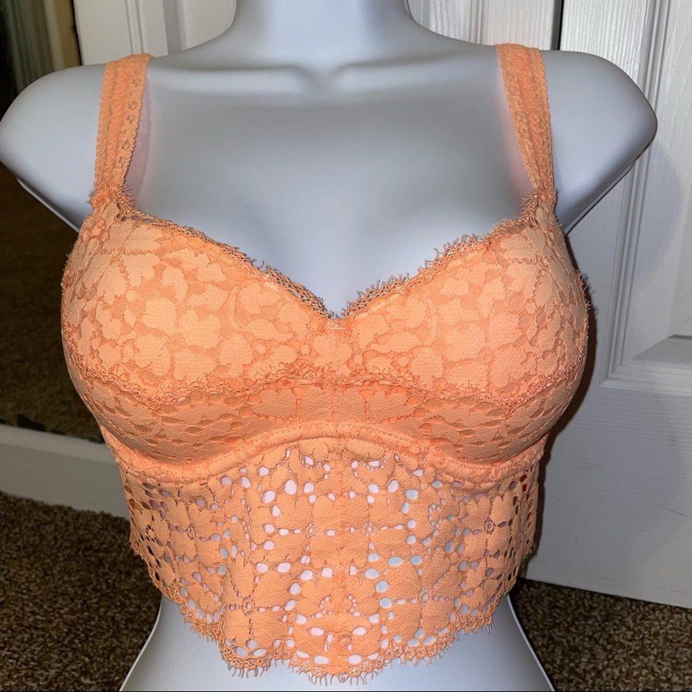 Pink lace bralette size S
